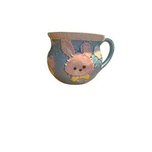 Vtg Parma by AAI Ceramic Pastel Nursery Planter Bunny Rabbit Flowers A1498 Japan